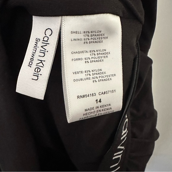 Calvin Klein Black One Shoulder Stardust One Piece Swimsuit 14 - Picture 7 of 14